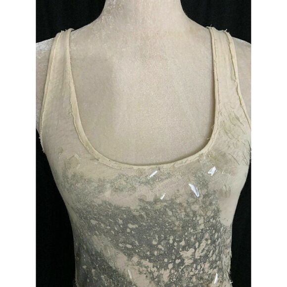 J Crew Ivory Gray Sequin Scoop Neck Tank Top - Picture 2 of 6